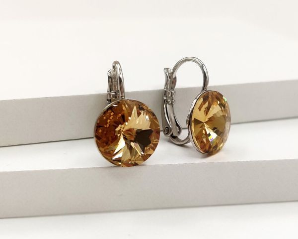 Earrings with Swarovski crystals