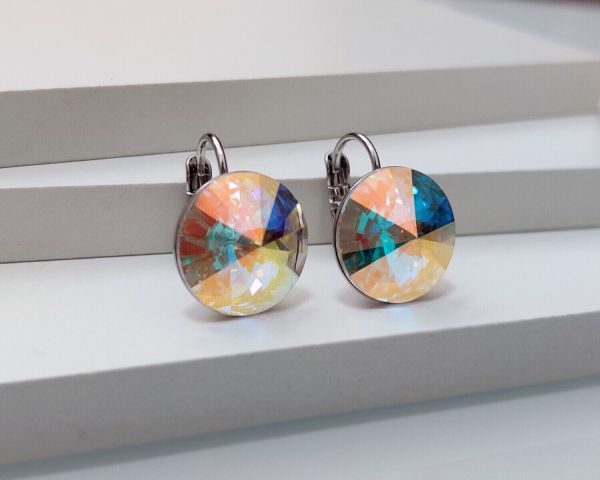 Earrings with Swarovski crystals