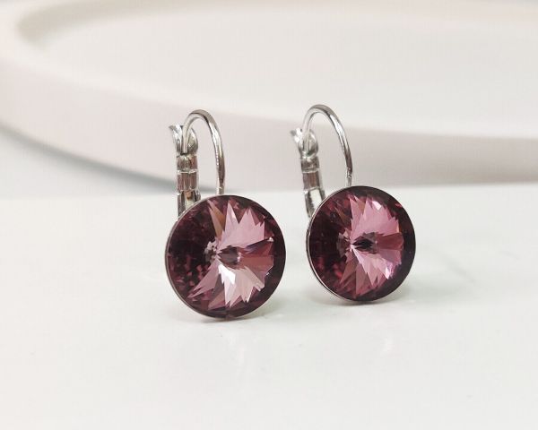 Earrings with Swarovski crystals