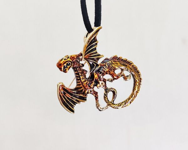 Golden Dragon Brooch