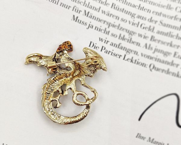 Golden Dragon Brooch