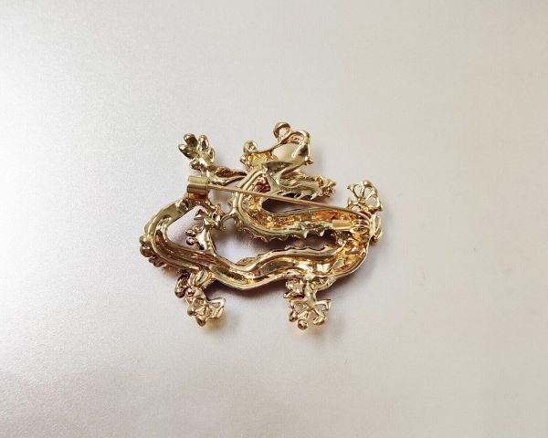 Golden Dragon Brooch