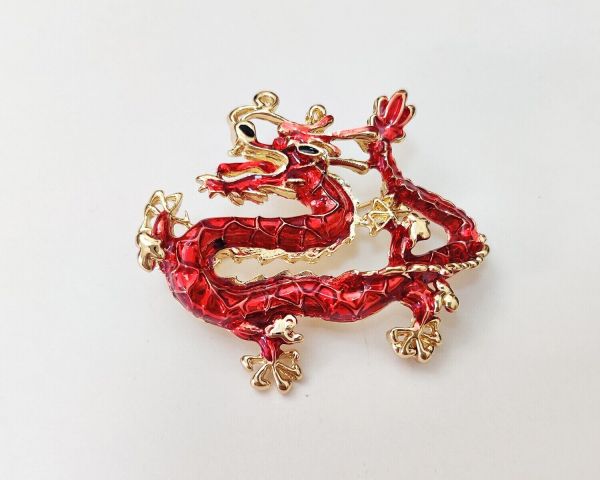 Golden Dragon Brooch