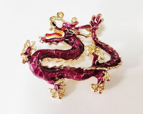 Golden Dragon Brooch