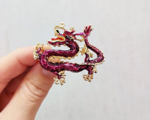 Golden Dragon Brooch