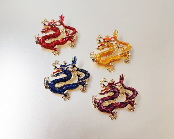 Golden Dragon Brooch