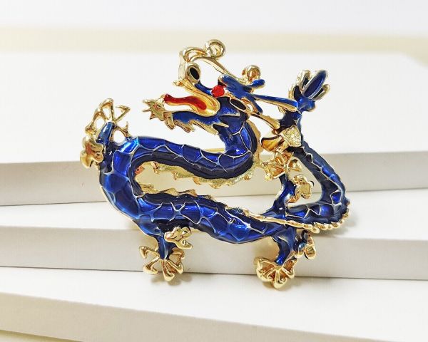 Golden Dragon Brooch