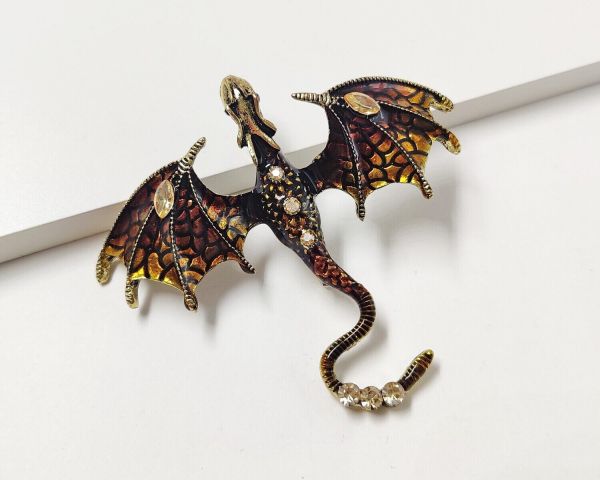 Flying Dragon pendant brooch