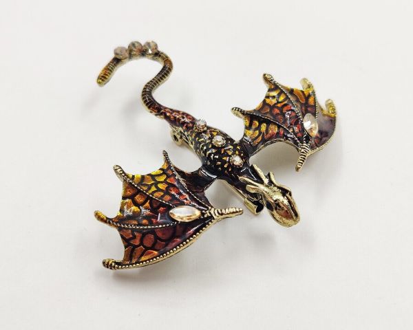 Flying Dragon pendant brooch