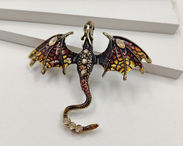 Flying Dragon pendant brooch