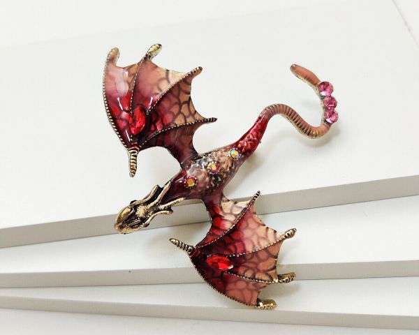 Flying Dragon pendant brooch