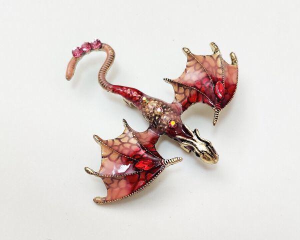 Flying Dragon pendant brooch