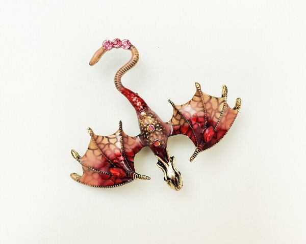 Flying Dragon pendant brooch