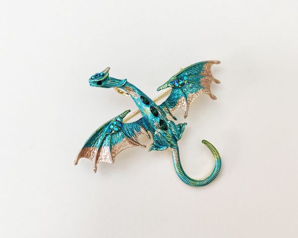 Flying Dragon pendant brooch