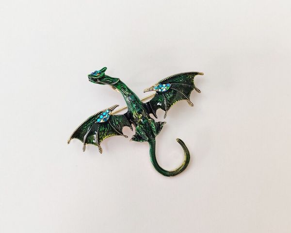 Flying Dragon pendant brooch