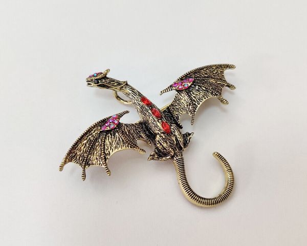 Flying Dragon pendant brooch