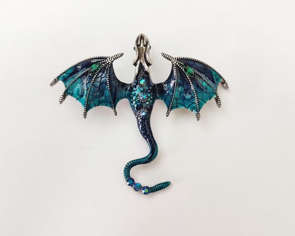 Flying Dragon pendant brooch