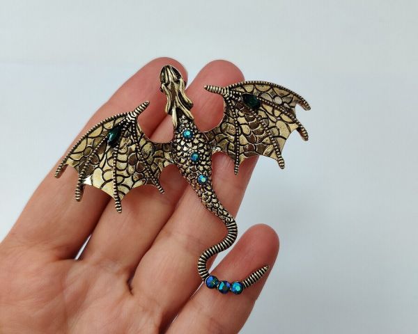 Flying Dragon pendant brooch