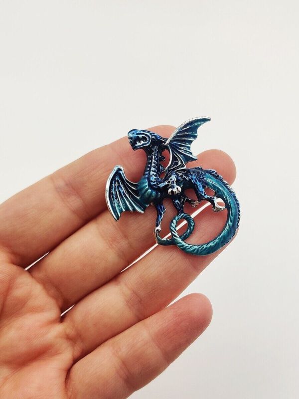 Brooch Blue Water Dragon