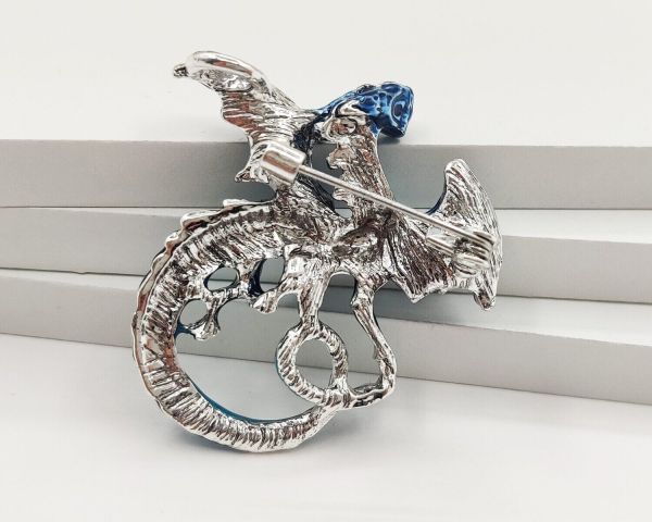 Brooch Blue Water Dragon