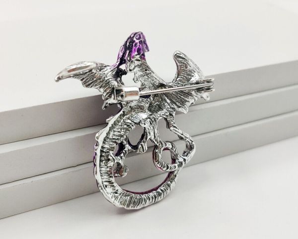 Brooch Lilac Dragon