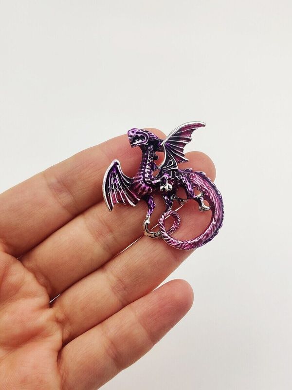 Brooch Lilac Dragon