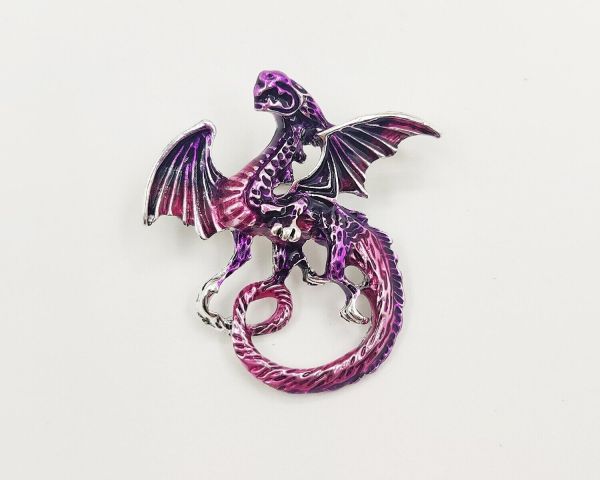 Brooch Lilac Dragon