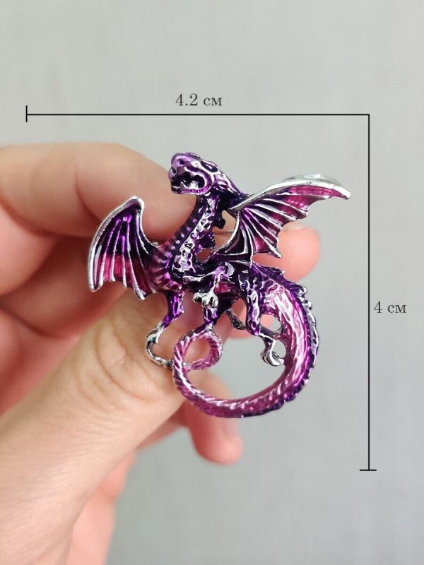 Brooch Lilac Dragon