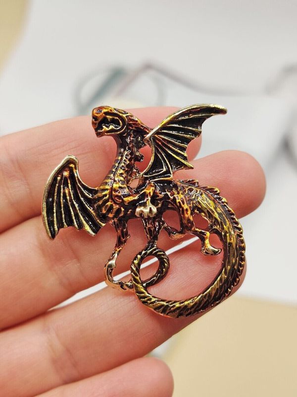 Golden Dragon Brooch