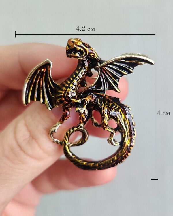 Golden Dragon Brooch